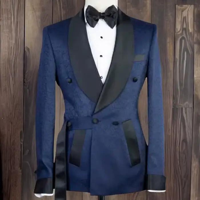 Costumes italiens floraux à double boutonnage pour hommes