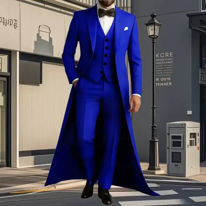 Costume Homme 3 Pièces de Mariage et Cérémonie : Veste Longue