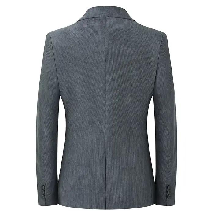 2025 nouveaux blazers en velours côtelé kaki/gris pour hommes