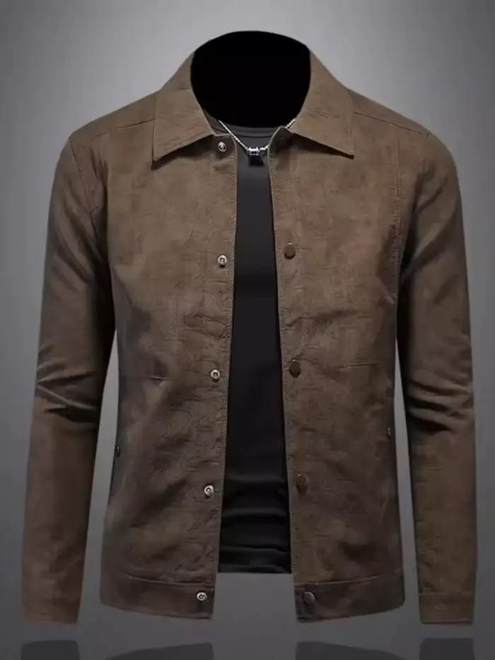 Nouvelle veste en daim pour homme