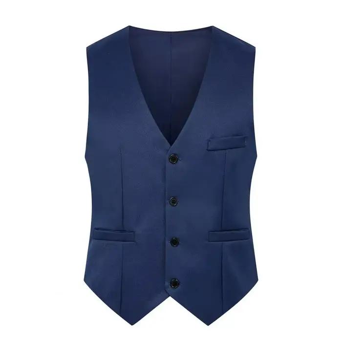 Hommes costume gilet simple boutonnage bouton fermeture