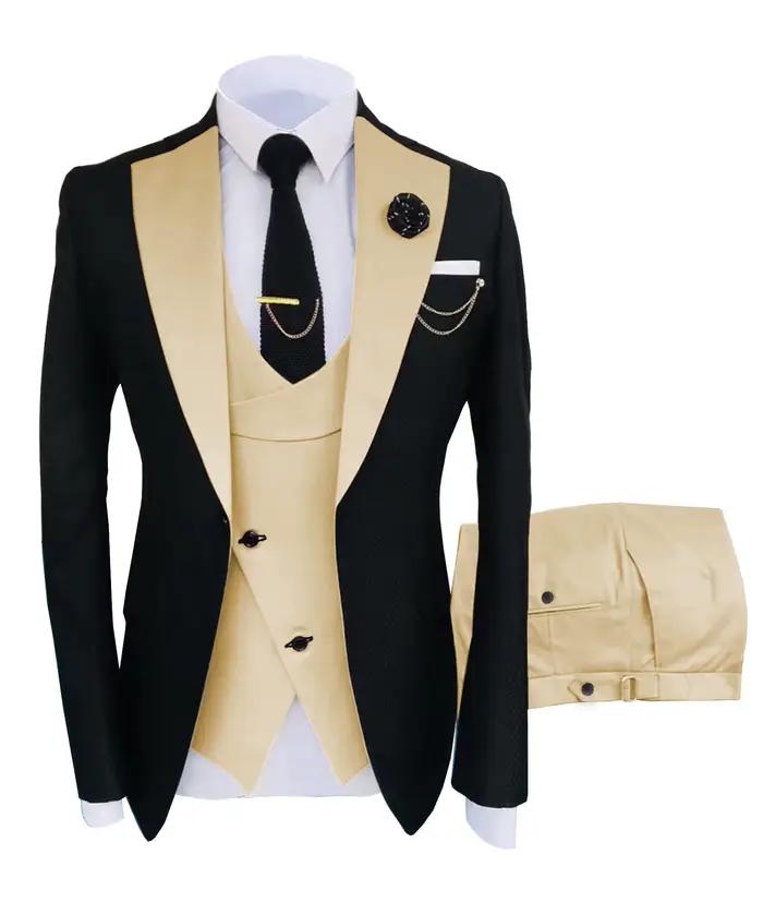 Costume zones Me-Ensemble de smoking pour homme formel en coton polyester polyamide pour mariage soirées chic et cérémonies officielles