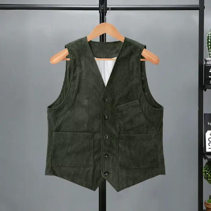 Gilet en velours côtelé pour homme
