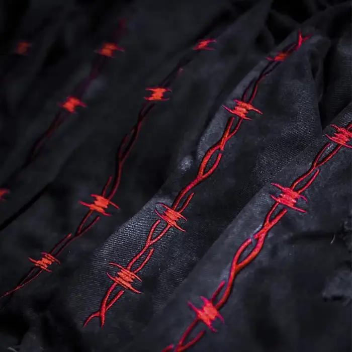 Veste en jean gothique Harajuku pour homme vêtement d'halloween crâne imprimé style punk de rue haute couture homme printemps automne