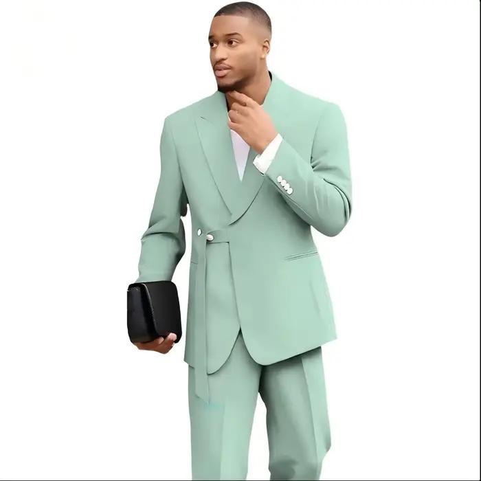 Costume pour homme ample et décontracté en polyester avec style business leisure pour toutes les saisons