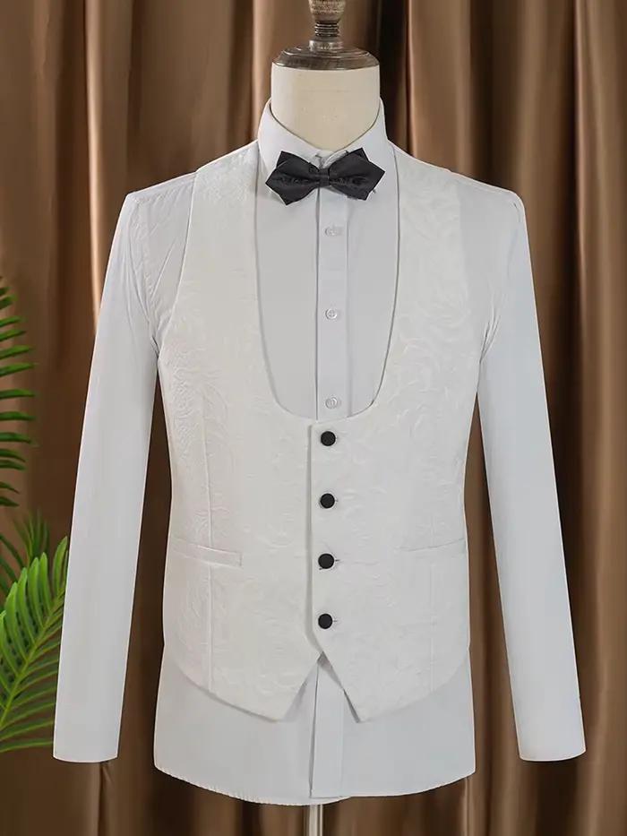 Ensemble de costume de mariage pour marié 3 pièces (veste + gilet + pantalon) de haute qualité