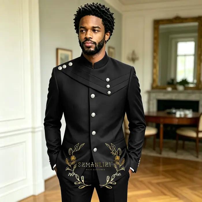 Costume vert foncé pour homme