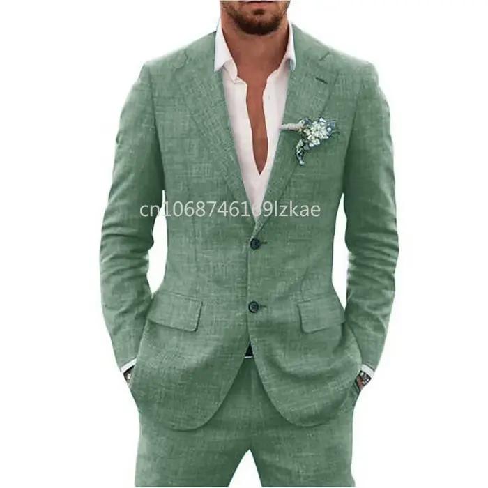 Costume élégant et décontracté en polyester pour homme, style moderne, col à revers imbibé, simple boutonnage, adapté aux quatre saisons, occasions professionnelles
