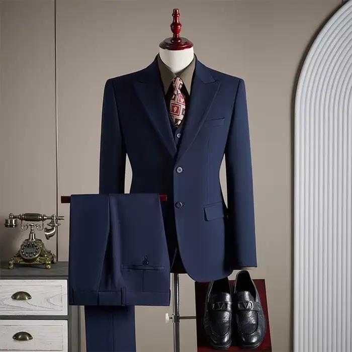 Ensemble de costume en laine haut de gamme pour homme