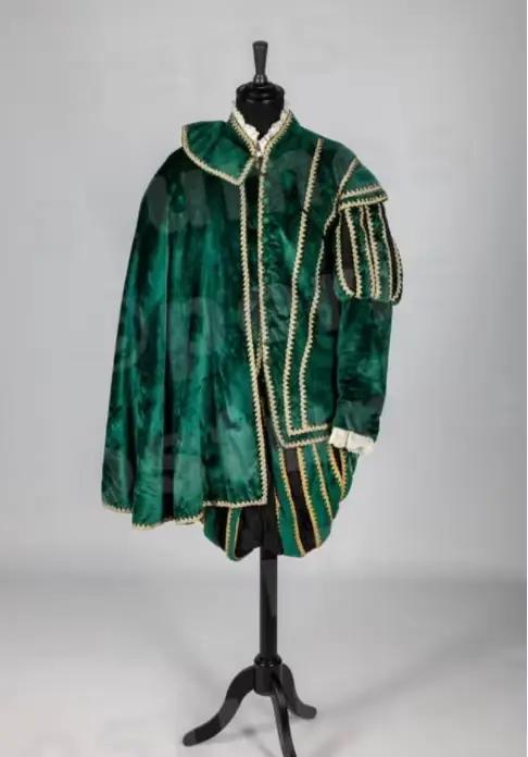 Costume élisabéthain Tudor pour homme, haut, shorts, manteau et ceinture, tenue Renaissance noire avec cape pour hommes, costumes historiques ocasions spéciales