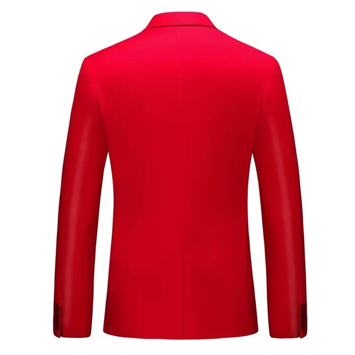 Veste de costume rouge vif pour homme