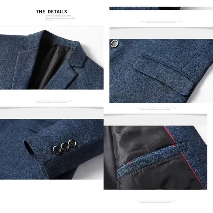 Blazer décontracté pour homme BROWON – Collection Printemps-Automne – Couleur unie