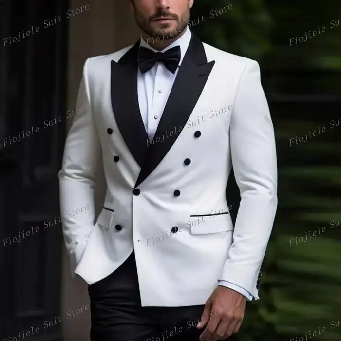 Smokings blancs et noirs pour hommes d'affaires
