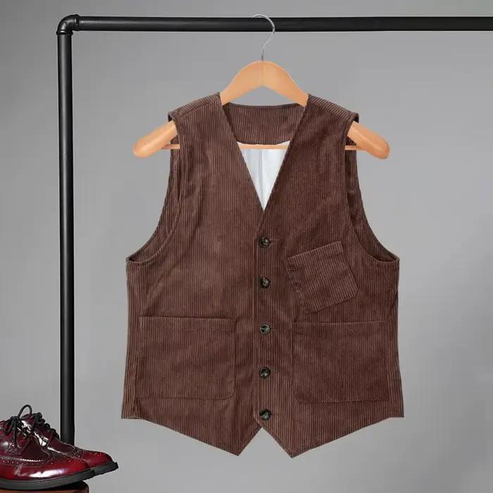 Gilet en velours côtelé pour homme