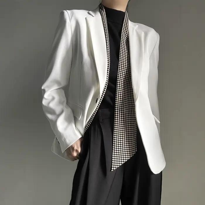 Veste de costume décontractée blanche pour homme