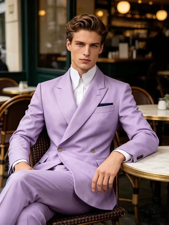 Blazer élégant pour homme en lin et coton