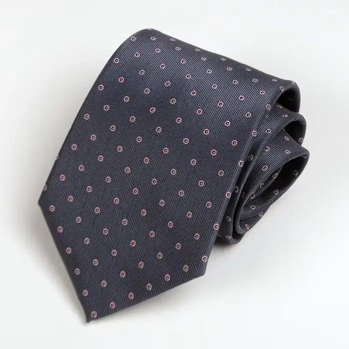 Cravate de Costume Professionnel Motif à Pois Bleu 8cm Nouveau Style Accessoire Masculin Chic Occasions Spéciales
