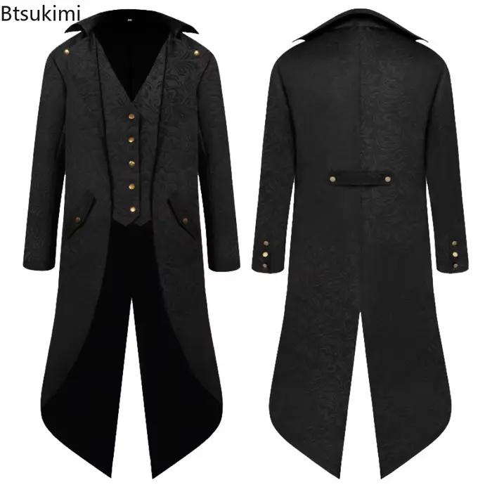 Veste de manteau en Jacquard rétro pour hommes