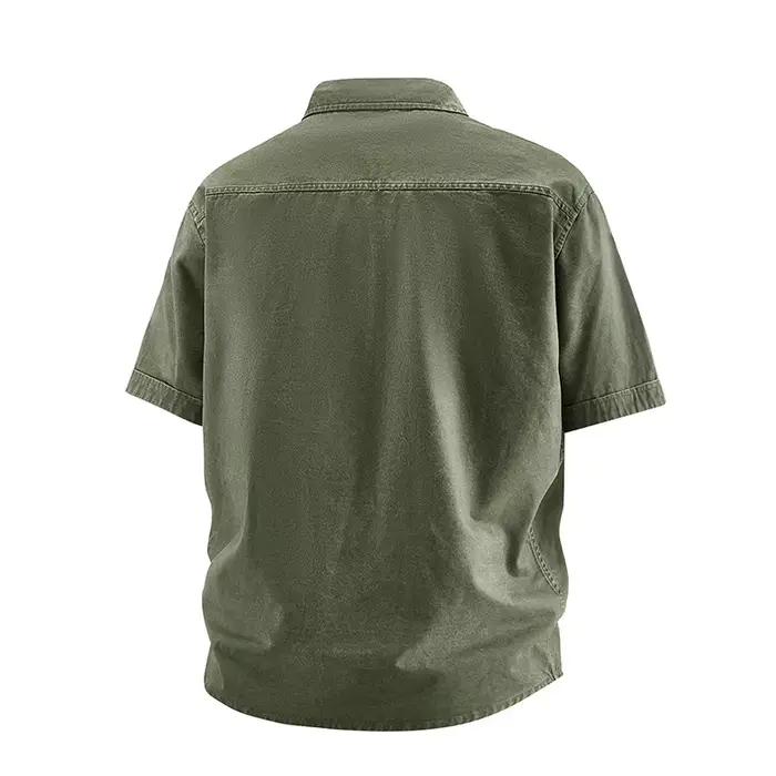 Chemise pour homme en coton lavé