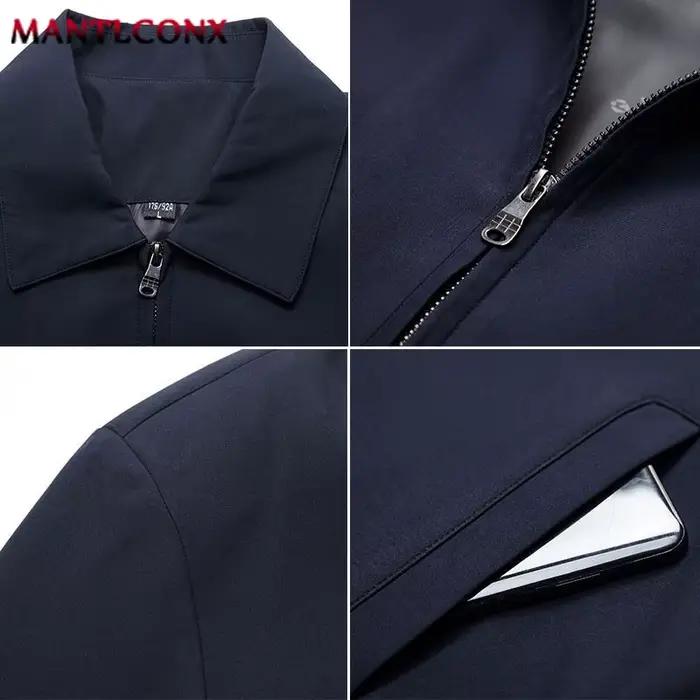 Veste classique de luxe pour hommes Blazers décontractés noir bleu foncé polyesters vêtements d'extérieur printemps automne ocassions spéciales professionnelnels