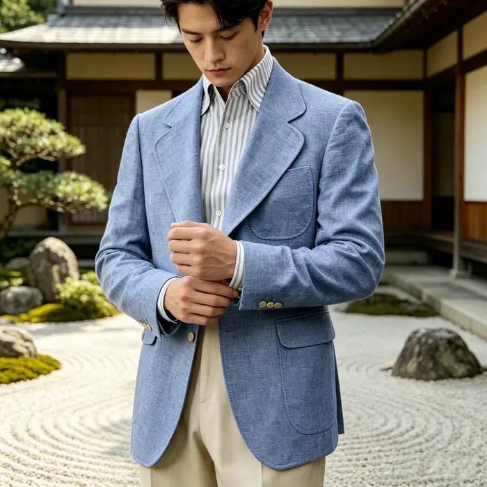 Blazer en lin pour homme