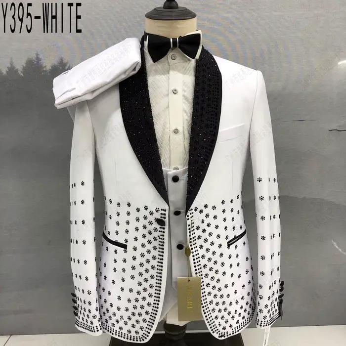 Ensemble de costumes de luxe brillants pour hommes
