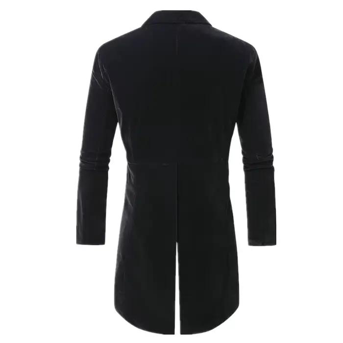 Veste de smoking élégante en velours noir pour hommes – Vêtements de cérémonie pour banquets