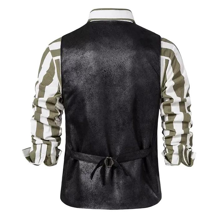 Gilet en polyester brun pour hommes, style décontracté, gilet pour garçons d'honneur, mariage, événements formels et voyages
