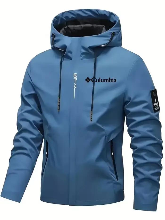 Veste de cyclisme imperméable et légère à capuche pour homme style urbain randonnée coupe-vent loisirs en extérieur