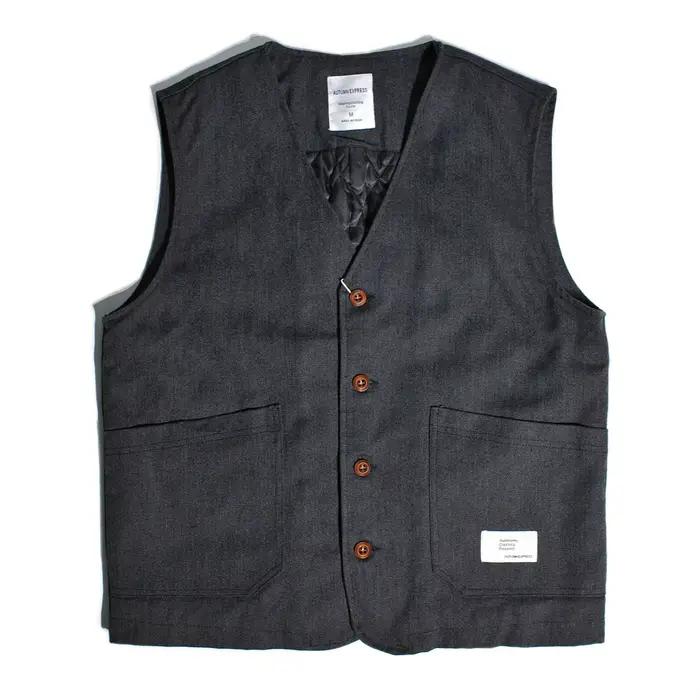 Gilet matelassé en toile de coton épaisse style rétro américain pour homme