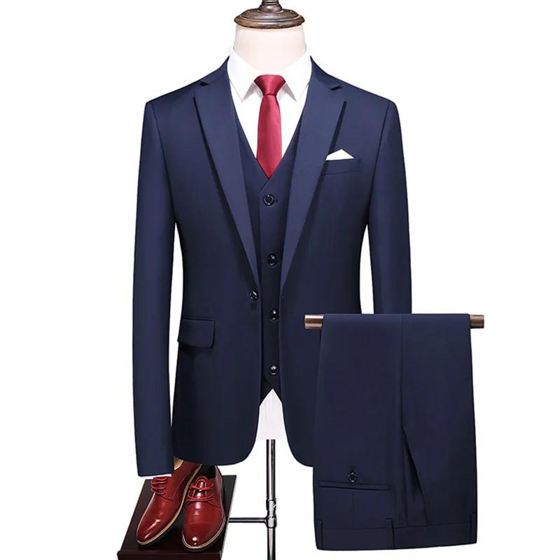 Nouveauté 2020 : Costumes de Mariage pour Hommes, Costumes de Cérémonie pour le Témoin, Costumes Tro