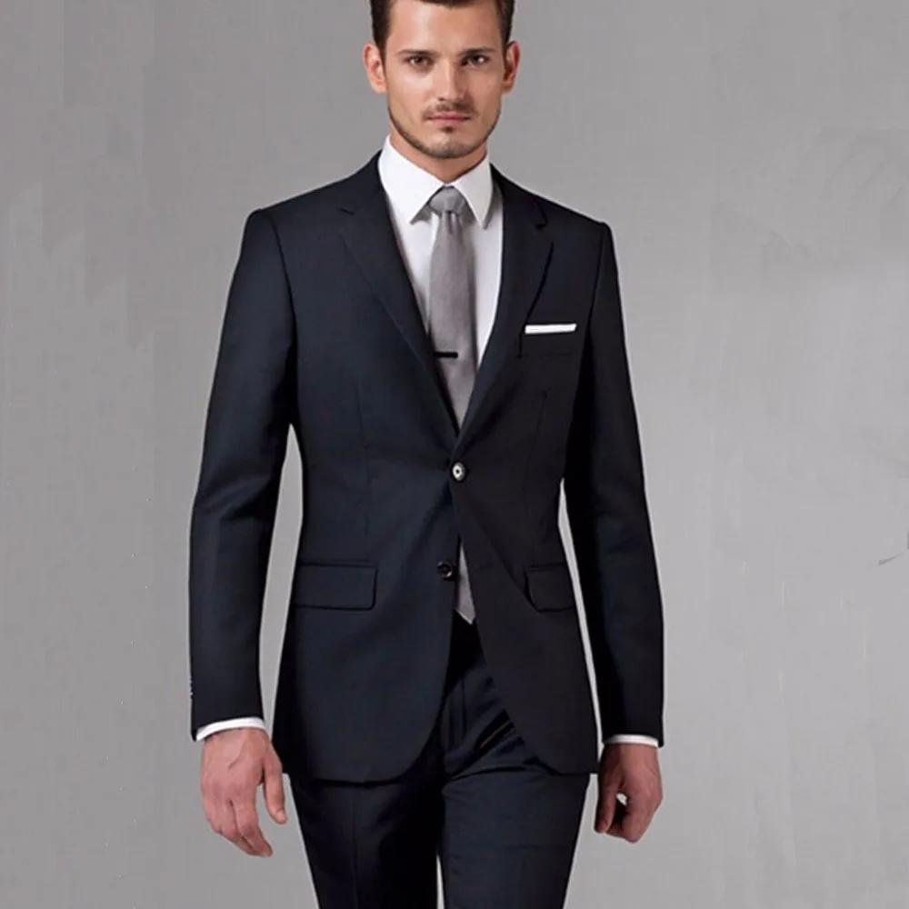 Costumes noirs pour hommes d'affaires, sur mesure, costumes de mariage sur mesure pour hommes, costu
