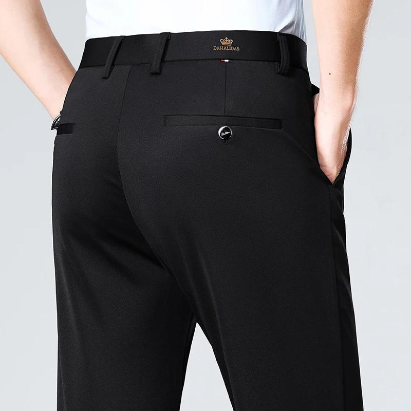 Pantalon d'affaires pour hommes en tissu très extensible adapté à toutes les saisons, doté d'une cei