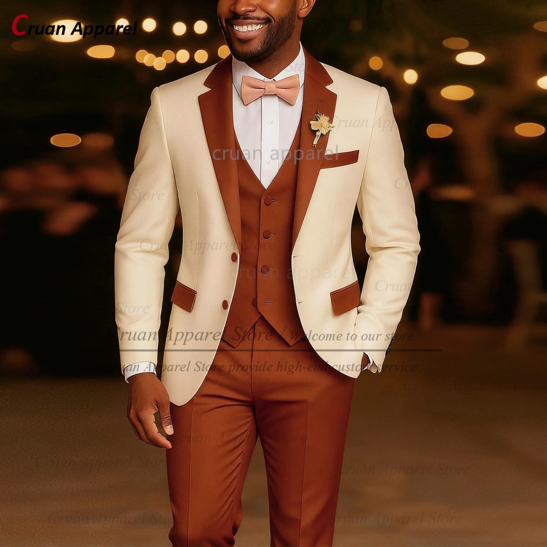 Ensembles de costumes de haute qualité pour hommes, Banquet de mariage, tenues élégantes personnalis
