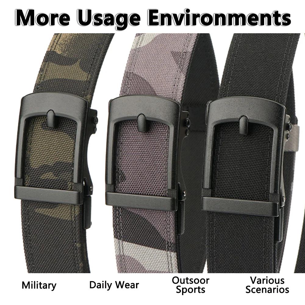TUSHI nouvelle ceinture militaire pour hommes en Nylon robuste boucle automatique en métal ceinture 