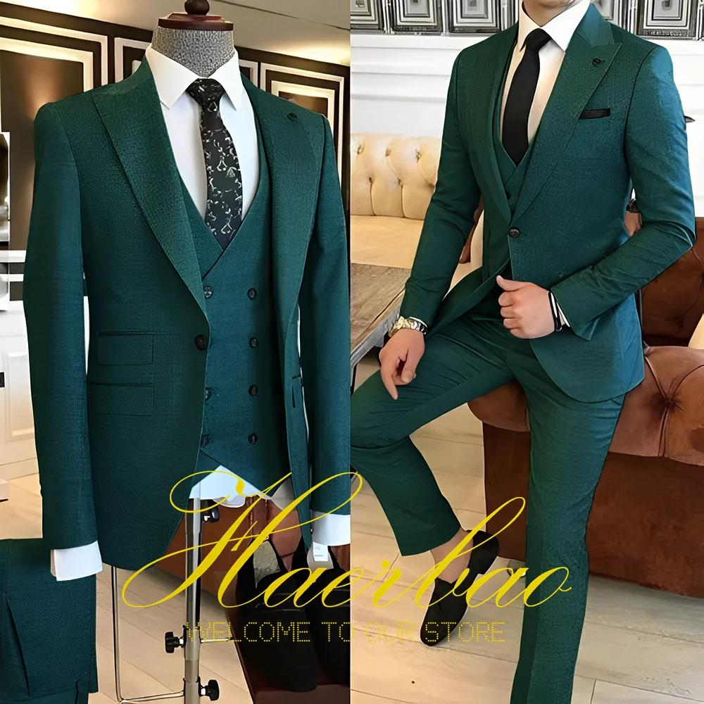 Vêtements de travail d'affaires imbibés bleu marine pour hommes, smoking de fête formelle, marié, ma