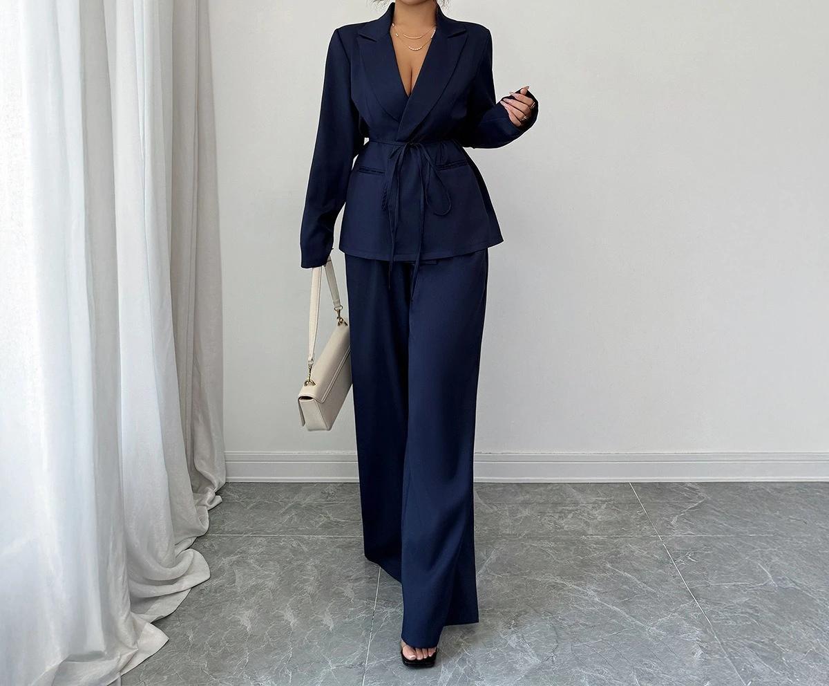 Veste de costume de Style décontracté, pantalon à jambes droites, ensemble deux pièces pour vêtement