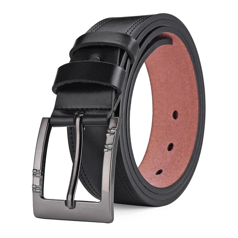 Cuir véritable pour hommes de haute qualité boucle jean peau de vache ceintures décontractées affair