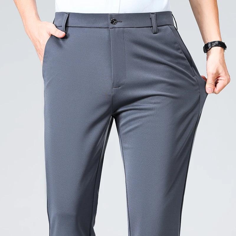 Été automne pantalon mince hommes robe formelle costume pantalon travail pantalon qualité affaires p
