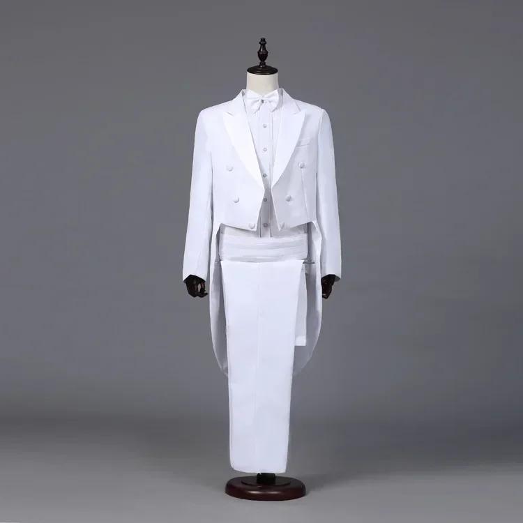 Costume de smoking pour hommes, manteau formel Vintage, coupe cintrée, costume à revers, pantalon de
