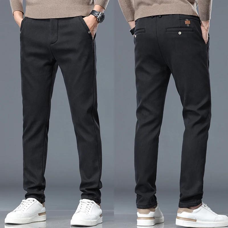 Pantalon de costume pour hommes, vêtements de marque, Slim, bureau d'affaires, taille élastique, Bei