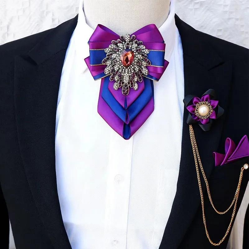 Ensemble de nœuds papillon pour hommes, Design Original, strass, cadeaux de luxe pour hommes d'affai