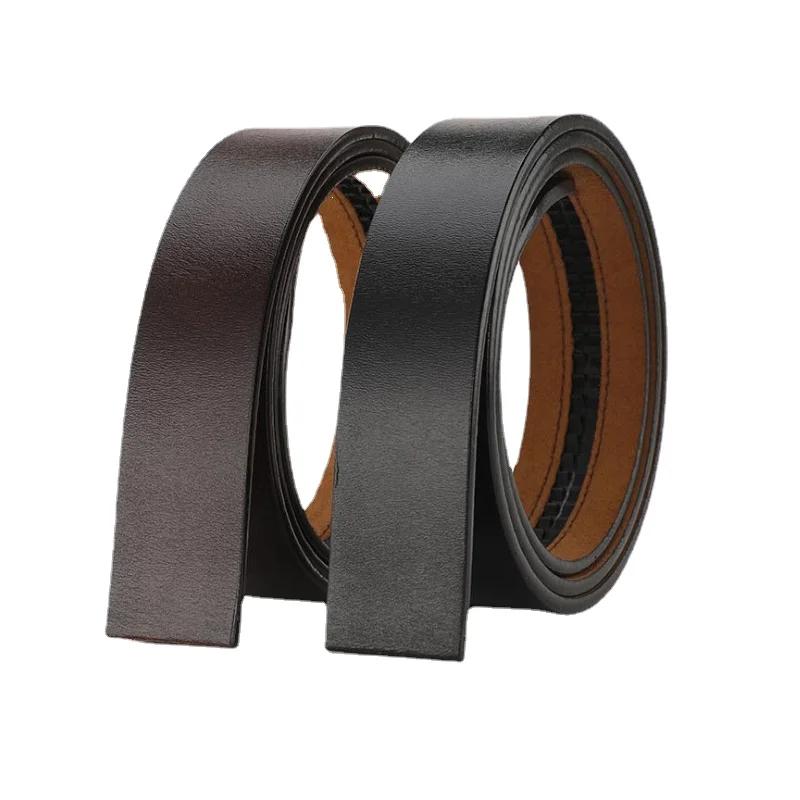 Nouveaux ceintures en cuir véritable pour hommes ceintures à boucle automatique hommes mode sans bou