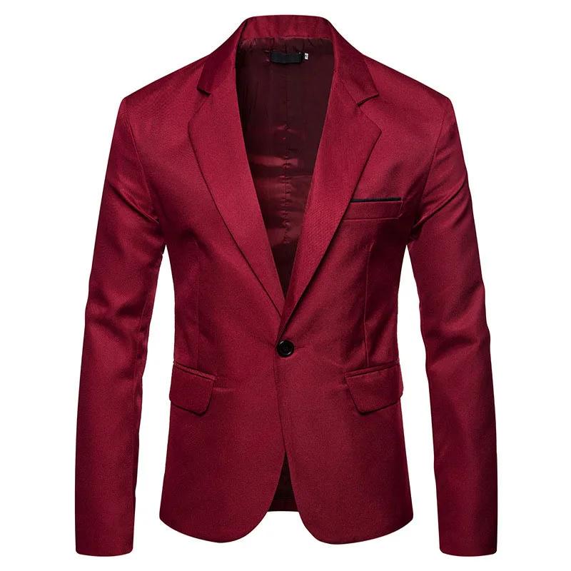 Blazer bleu Royal pour hommes, costume décontracté, couleur unie, veste manteau, taille XXXL, bouton