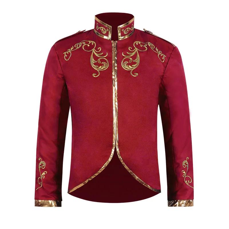 Veste blanche à col montant pour hommes, veste de Sport à la mode pour Halloween, violet, cour médié