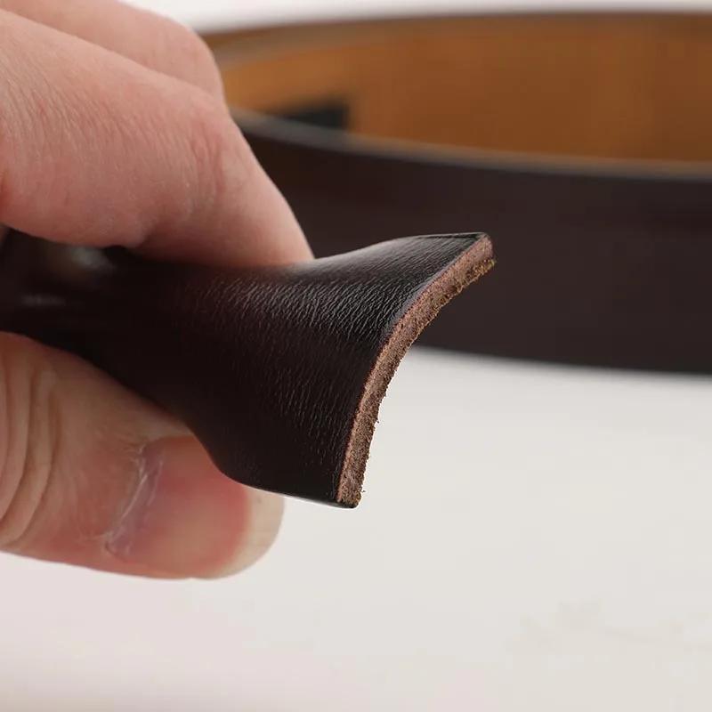 Nouveaux ceintures en cuir véritable pour hommes ceintures à boucle automatique hommes mode sans bou