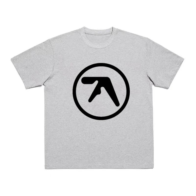 T-Shirt homme Aphex Twin chemise 100% coton imprimé surdimensionné Y2k t-shirts streetwear à manches