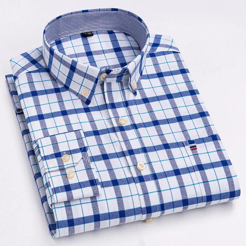 Chemise Oxford unie pour hommes, grande taille 7XL, 100 % coton, qualité surdimensionnée, manches lo