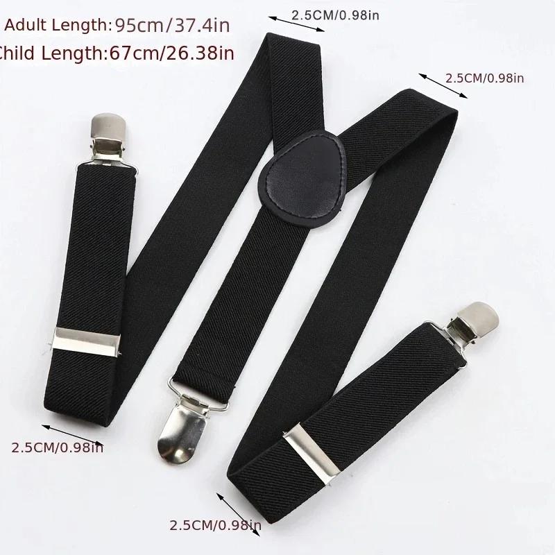 Nouveaux hommes bretelles haute élastique réglable 3 Clips solides bretelles robuste W pantalon bret