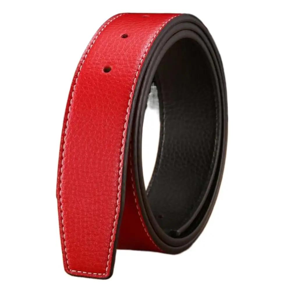 Sangle de remplacement de luxe pour hommes, pantalon décoratif Durable, ceinture sans boucle, en cui